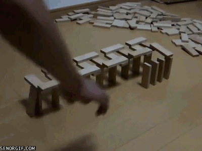 GIF of awesome dominos hack.