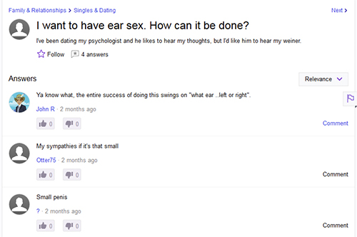 21 Yahoo Questions About Sex That Will Make You Want To Quit Life