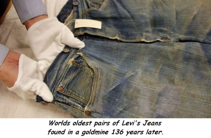 oldest pair of levi jeans - Worlds oldest pairs of Levi's Jeans found in a goldmine 136 years later.
