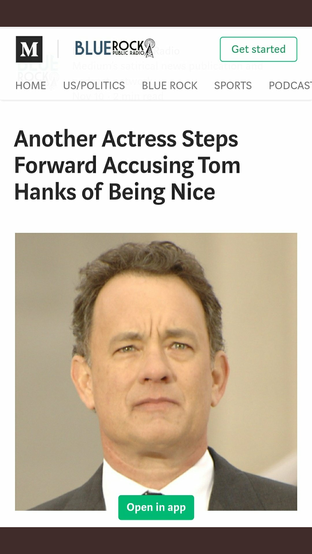 Tom Hanks Gets Ousted By Yet Another Actress