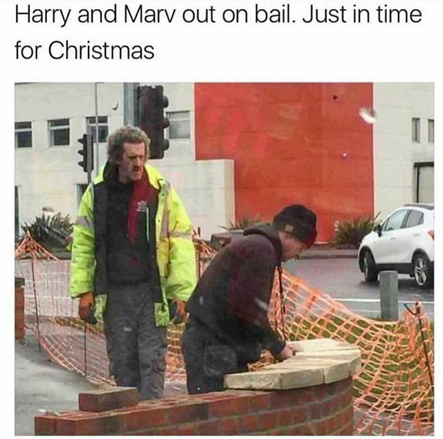 harry and marv out on bail - Harry and Marv out on bail. Just in time for Christmas