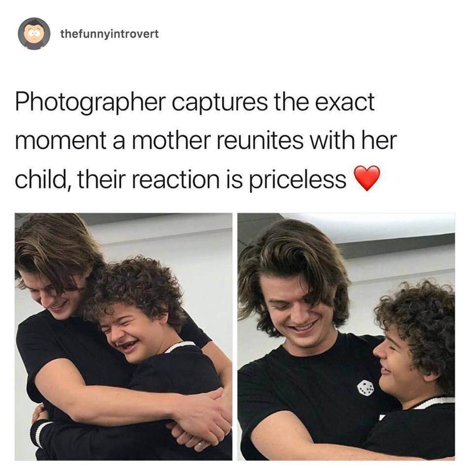 mother of the year stranger things - thefunnyintrovert Photographer captures the exact moment a mother reunites with her child, their reaction is priceless