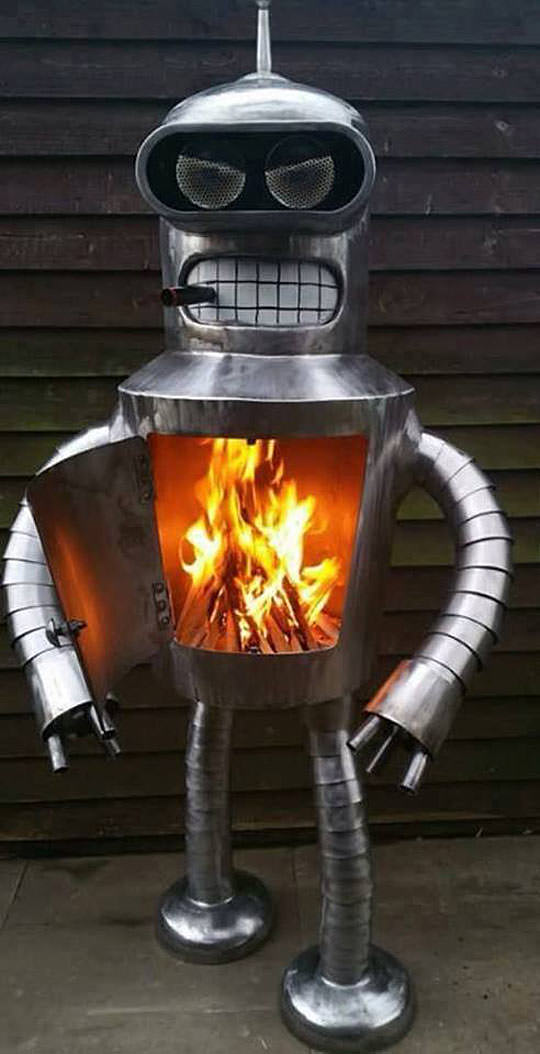 futurama bender fire pit