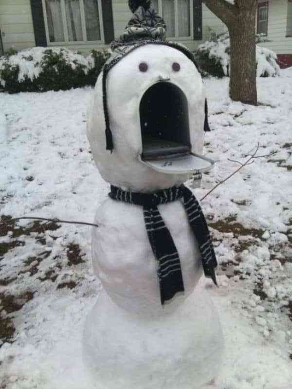 snowman mailbox