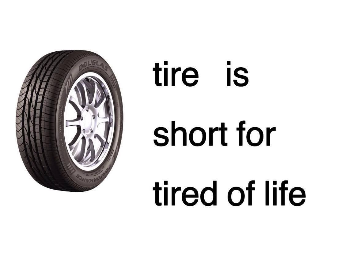 tired tire - Doug tire is short for Sony tired of life
