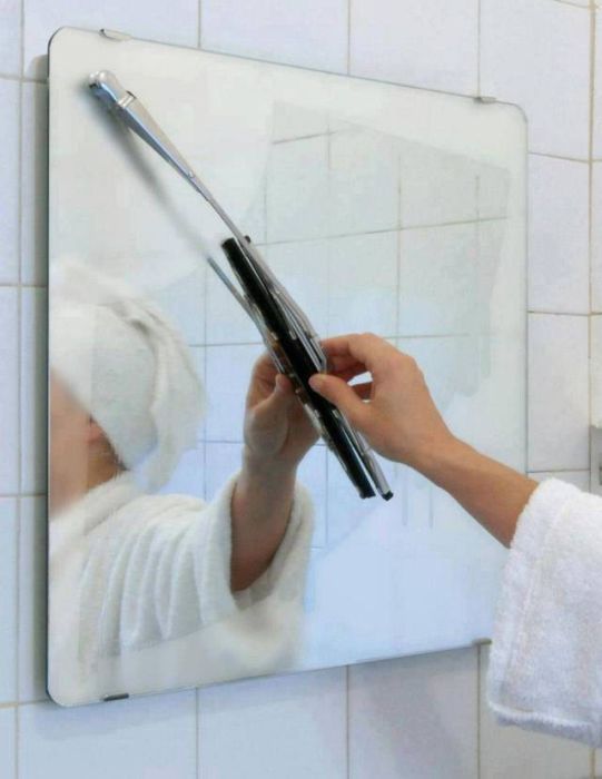 bathroom mirror wiper