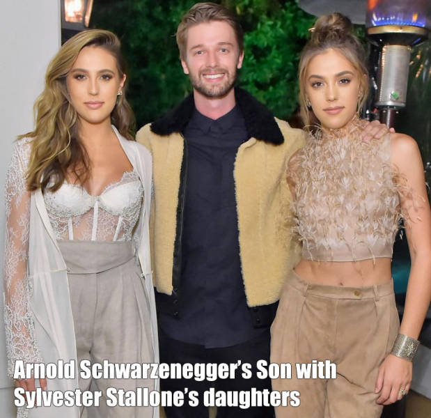 arnold schwarzenegger son - Arnold Schwarzenegger's Son with Sylvester Stallone's daughters