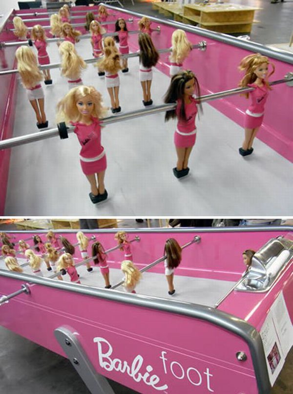 barbie foosball table - Barbe foot v.