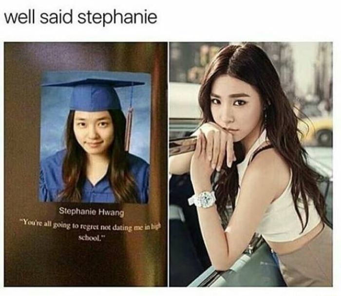 stephanie hwang - well said stephanie Stephanie Hwang You're all going to regret no dating me in school."