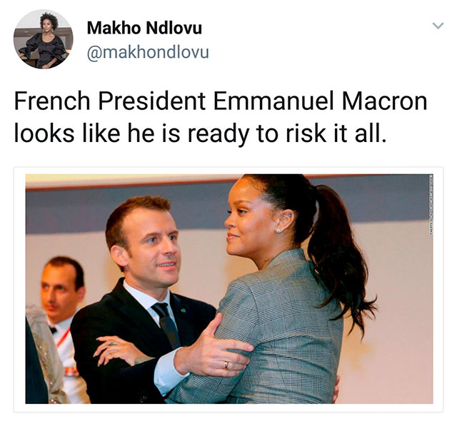 Makho Ndlovu French President Emmanuel Macron looks he is ready to risk it all.