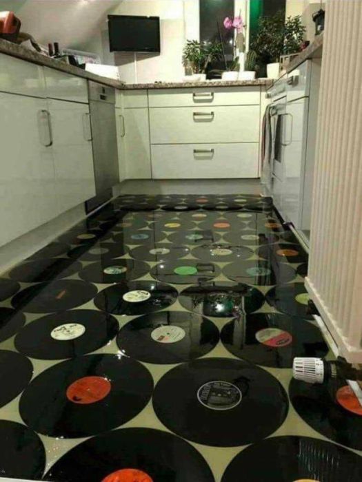 cool picture of a vinyl kitchen floor