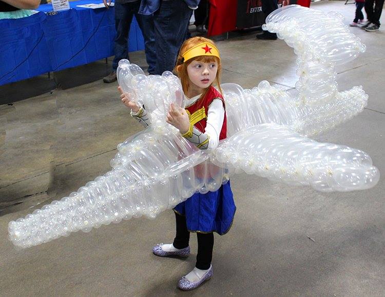 amazing picture of wonder woman invisible jet balloons