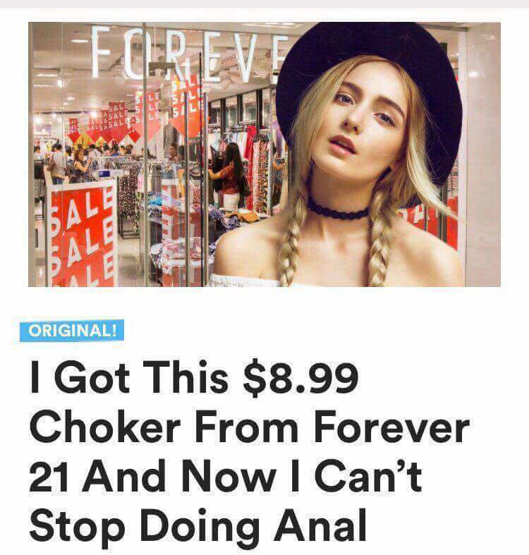 amazing picture of cursed choker - Eslr Original! I Got This $8.99 Choker From Forever 21 And Now I Can't Stop Doing Anal