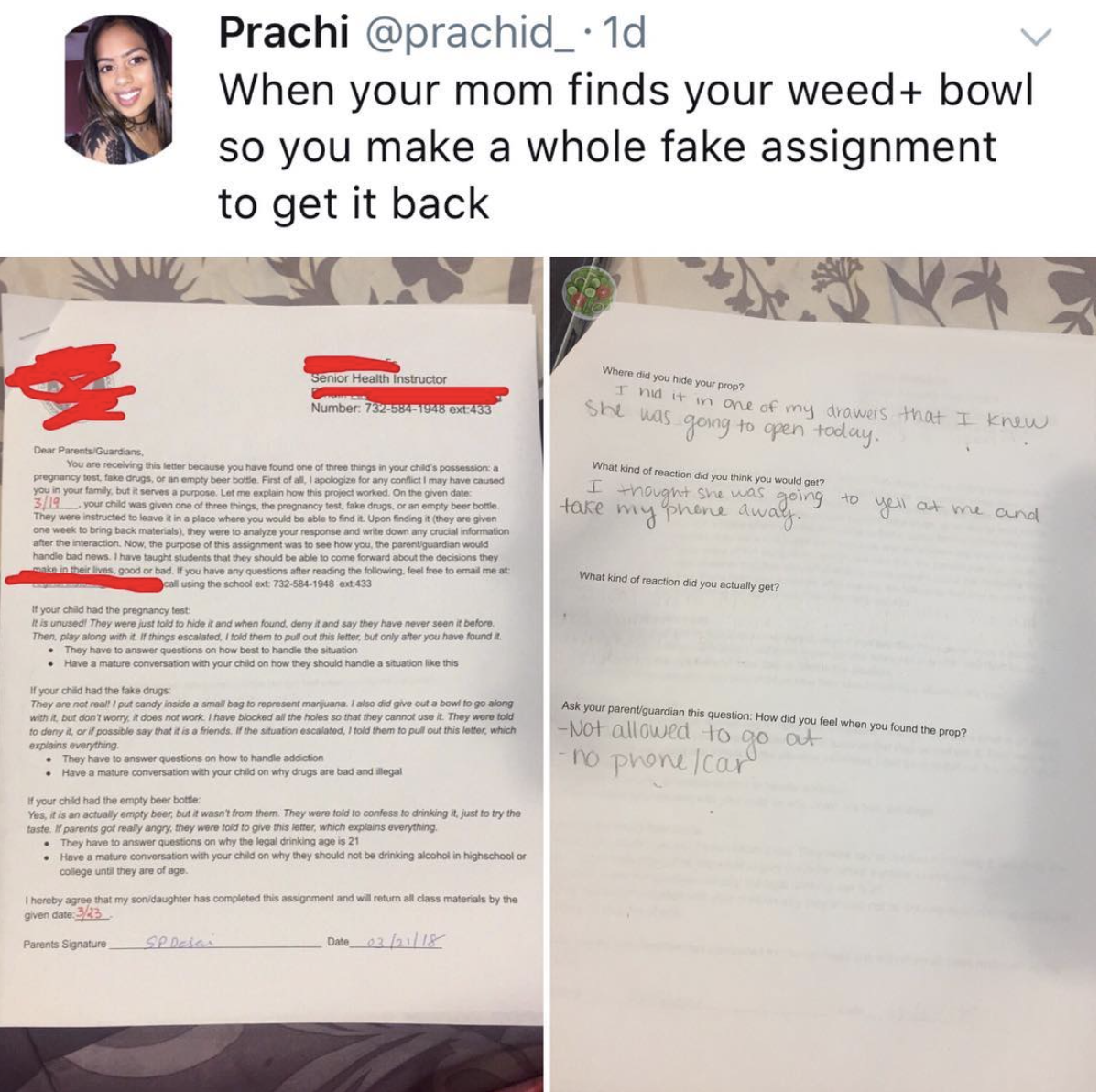 Kid Gets Busted for Weed and Gets it Back in a Genius Way