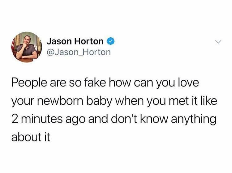 bill murray pothole tweet - eli Jason Horton Horton People are so fake how can you love your newborn baby when you met it 2 minutes ago and don't know anything about it