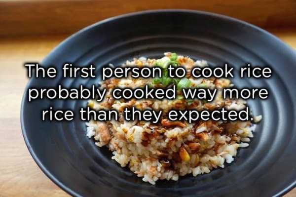 The first person to cook rice probably cooked way more rice than they expected.