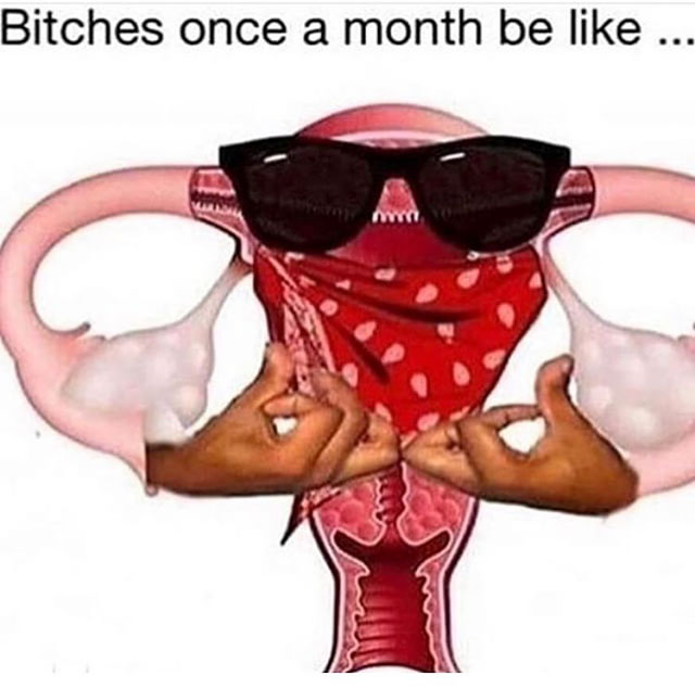 bitches once a month be like - Bitches once a month be ...