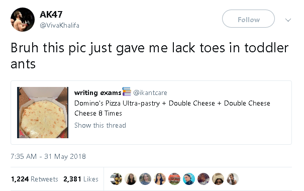 random lack toes and toddler ants - AK47 AK47 v Bruh this pic just gave me lack toes in toddler ants writing exams Domino's Pizza Ultrapastry Double Cheese Double Cheese Cheese 8 Times Show this thread 1,224 2,381 1,224 2,381 0