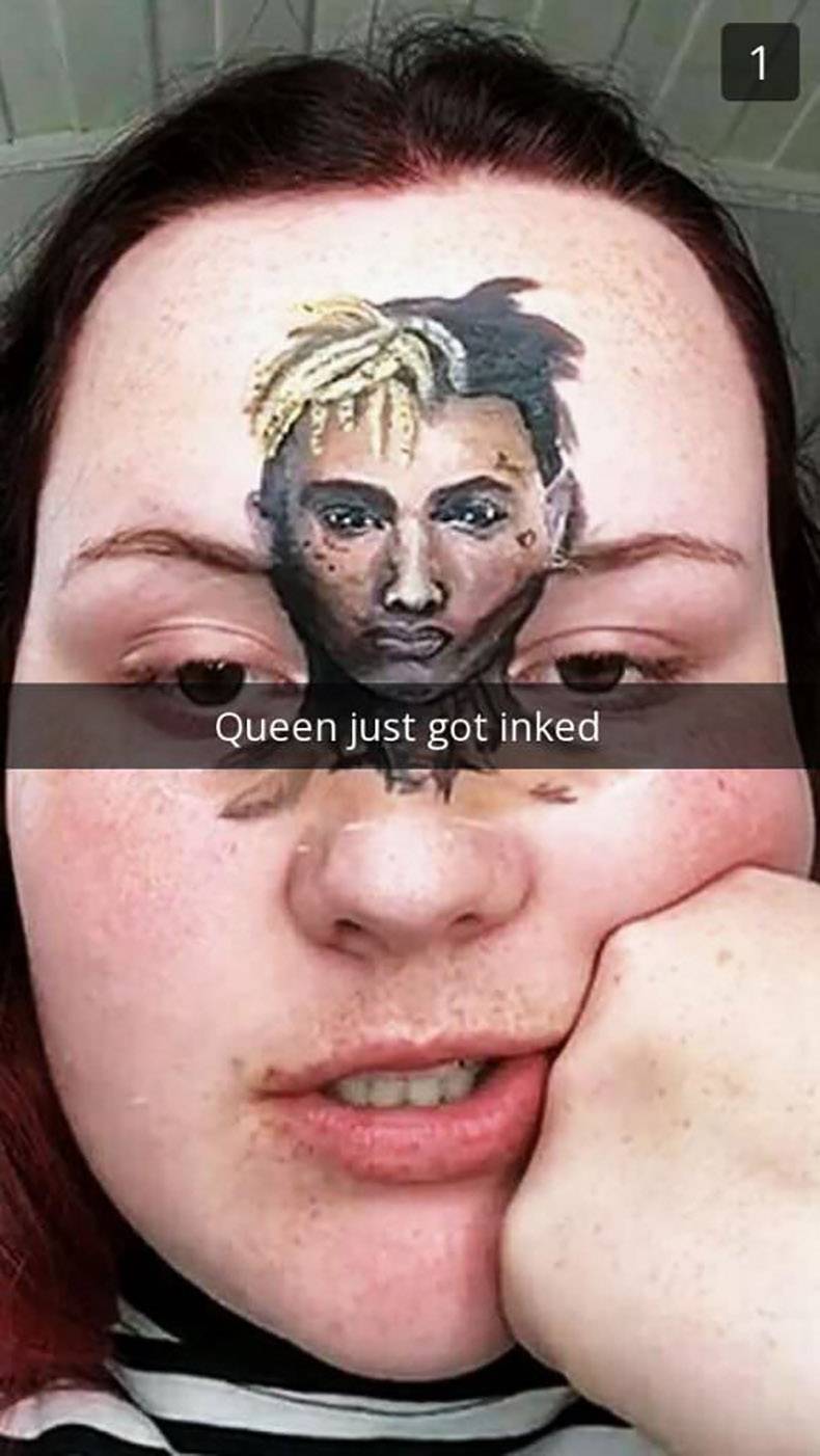 worst tattoos on freckles - Queen just got inked