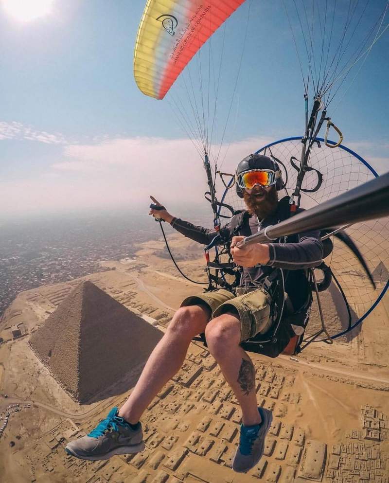 random skydiving over the pyramids - Les Santa Group Of Companies