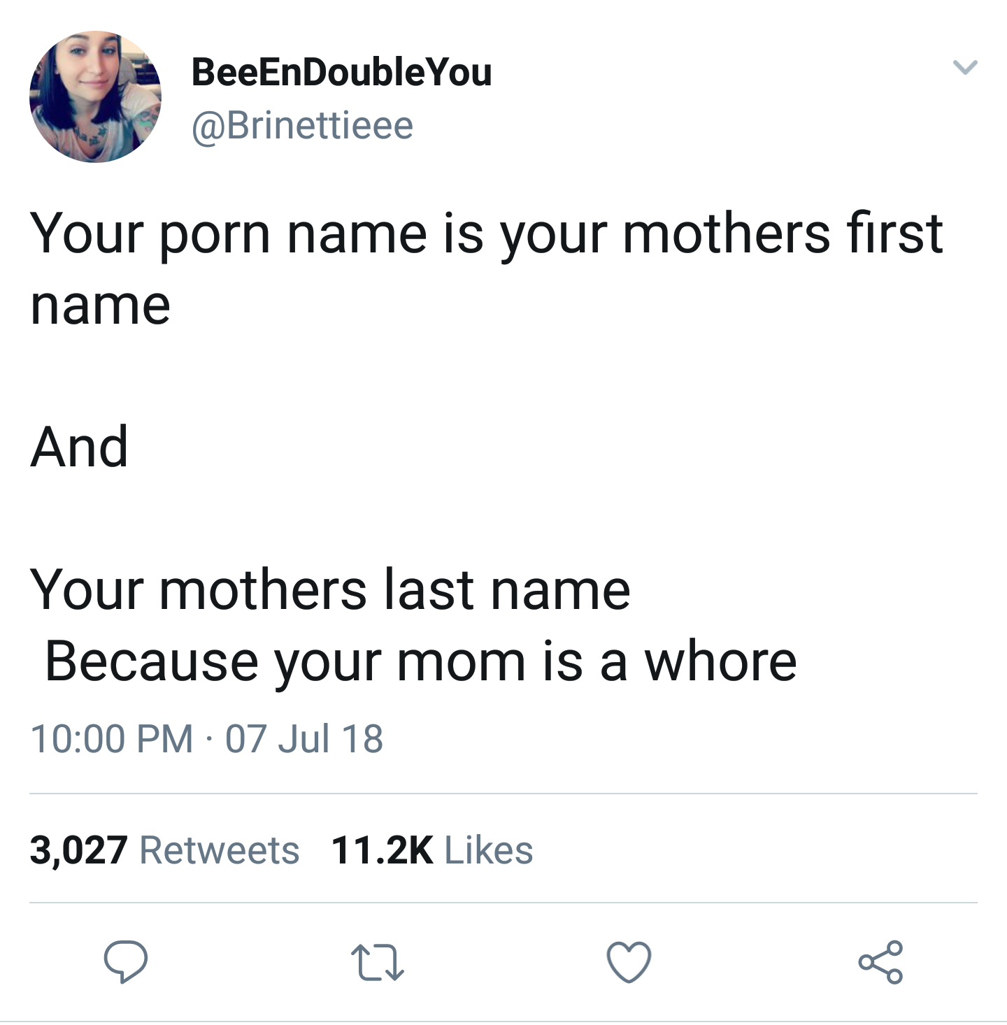 your mom is a whore joke