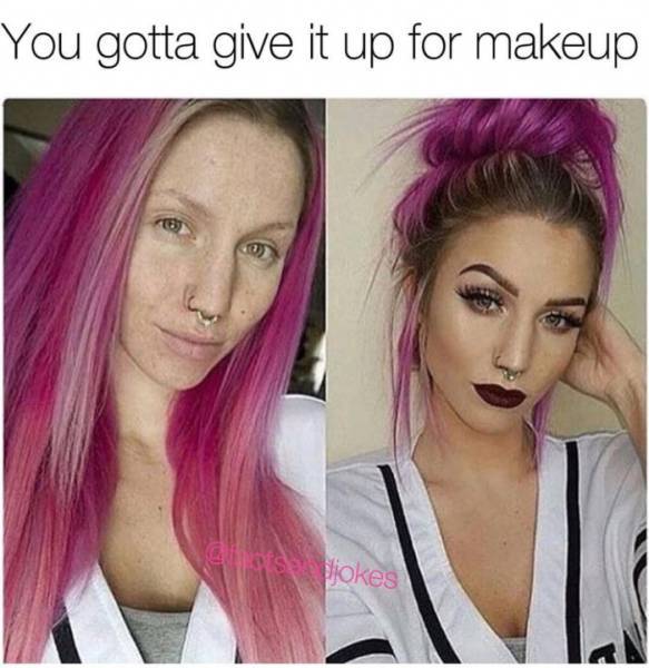 woman looking much better with some basic makeup