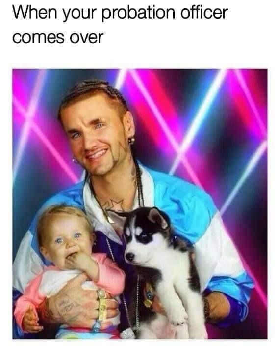 riff raff neon icon cover - When your probation officer comes over