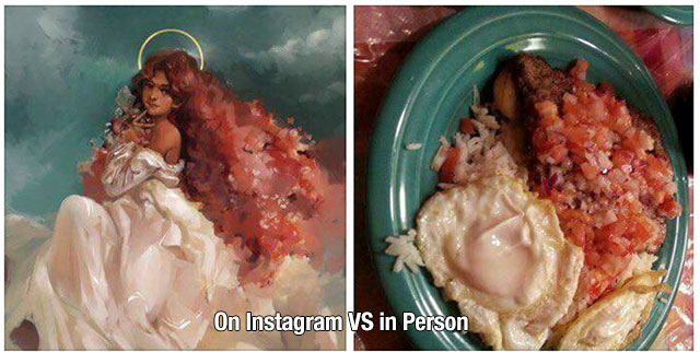 instagram vs reality meme - On Instagram Vs in Person