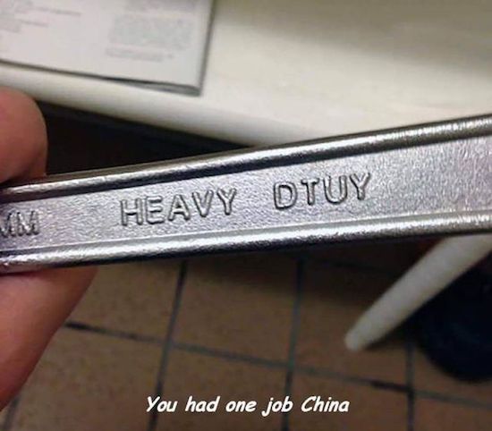 skookum choocher - Heavy Dtuy You had one job China