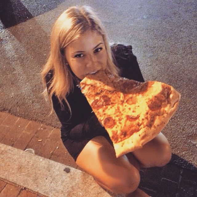 pizza and girl