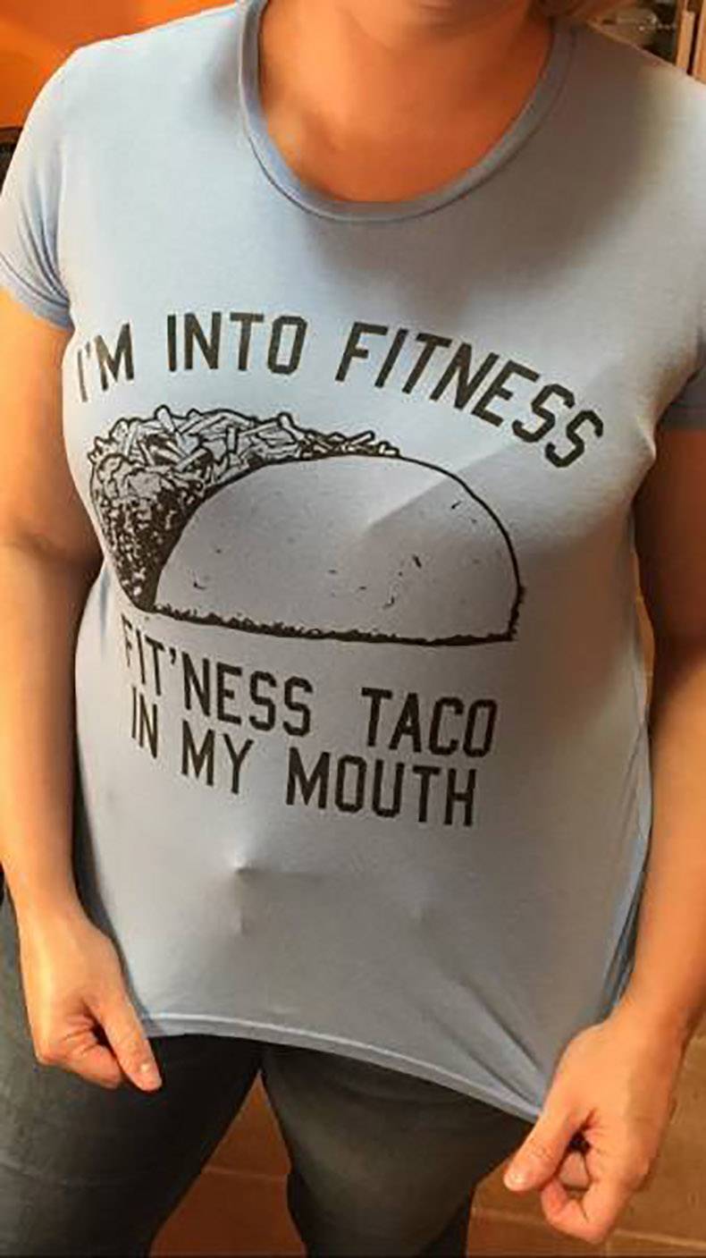 random pic t shirt - M Into Fitnesa Tness Taco In My Mouth