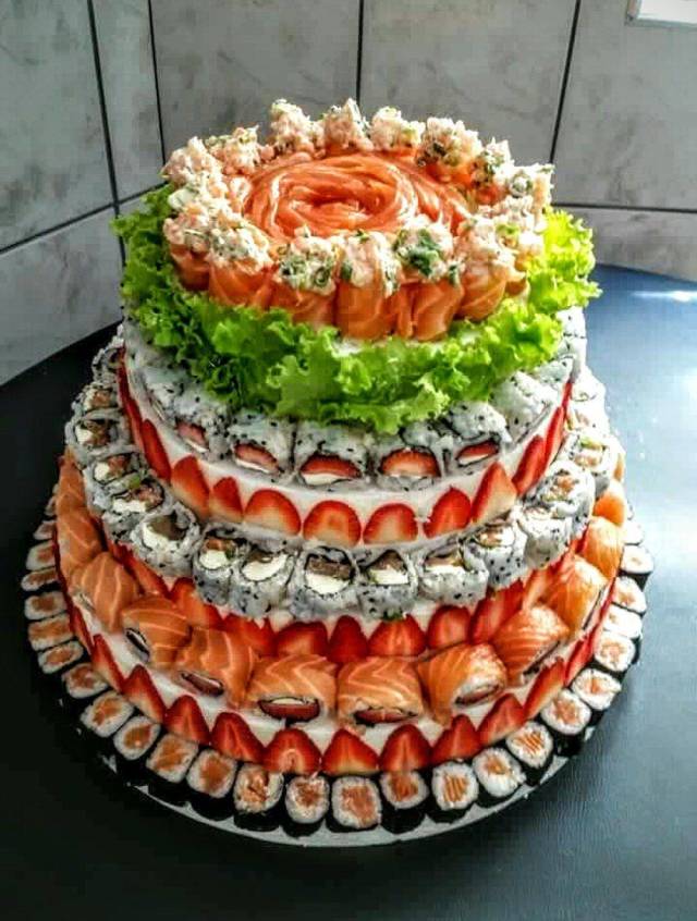 random pic sushi cake