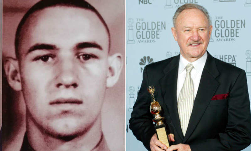 Gene Hackman, U.S. Marine Corps - When David Letterman asked Gene Hackman why he joined the Marines, Gene replied, "I couldn't get laid." He was 16 years old when he dropped out of school and lied about his age to enlist. After basic training, he served in China, Hawaii, and Japan as a field radio operator. Gene admits, "I have trouble with direction, because I have trouble with authority. I was not a good Marine." Indeed, he was demoted three times for leaving his post without proper authorization. He would serve for five years before moving on to study journalism and TV production at the University of Illinois.