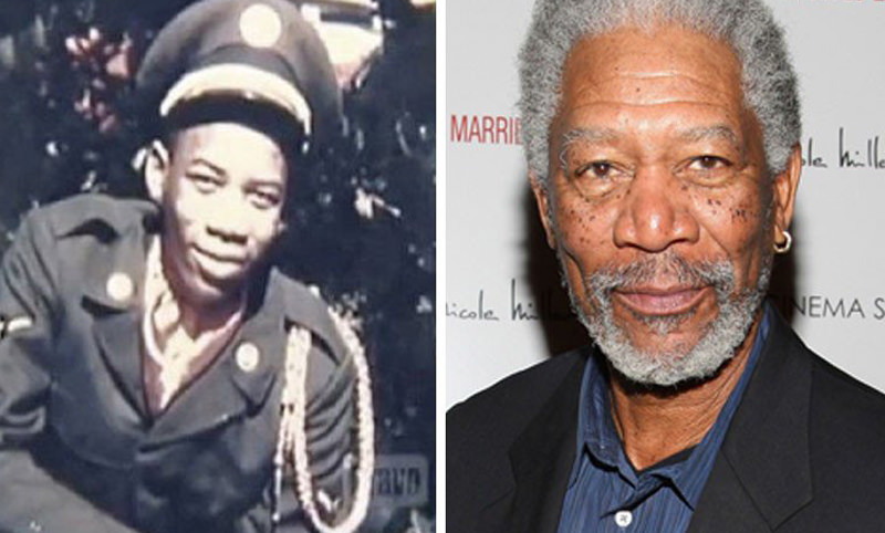 Morgan Freeman, U.S. Air Force - Morgan Freeman had the acting bug at a very early age, but he also wanted to be a fighter pilot. So upon graduating high school in 1955, he turned down a partial drama scholarship and joined the Air Force. Life in the service was not what he imagined, however, and he never got to fly any planes. Instead, he served as a radar technician on the ground. Becoming dissatisfied with his choice, he told himself, "you are not in love with this; you are in love with the idea of this." He left the service after four years, headed west to Hollywood, and became God.  Titty sprinkles.
