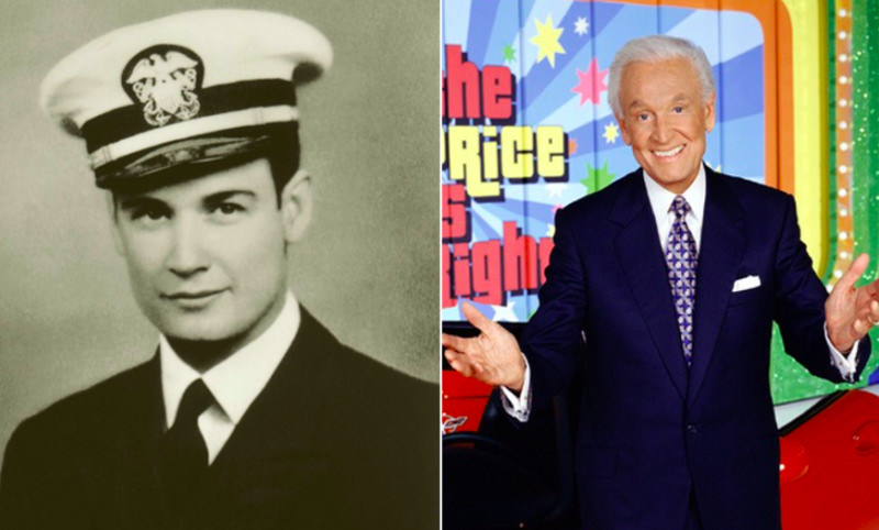 Bob Barker, U.S. Navy - If you walked into any U.S. military galley during lunch time over the last few decades, odds were Bob Barker was on the television hosting The Price is Right.  Seriously, military folks loved that show. Bob was a game show host since the 1950s, but before that he served for three years during WWII as a Navy fighter pilot. He was never assigned to a sea-going squadron, but... he did once kick Happy Gilmore's ass.  Oh, and spay or neuter your pets.