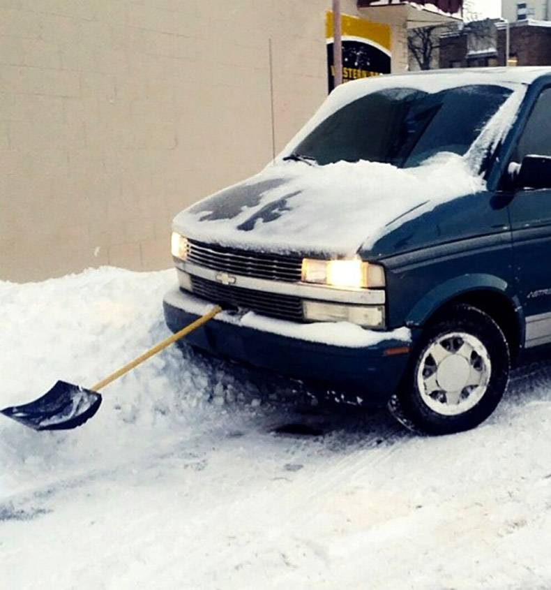van snow plow