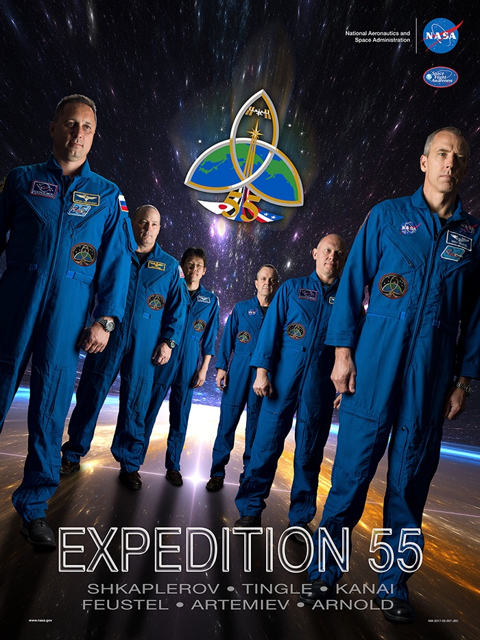 nasa expedition posters - National Aeronautics and Space Administration Nasa Fde A Expedition 55 Shkaplerov Tingle Kanai Feustel Artemiev Arnold