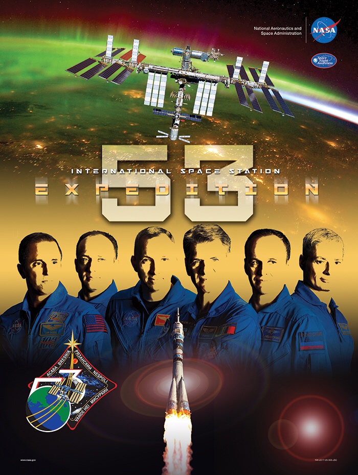 iss expedition 53 crew poster - National Aeronautics and Space Administration Nasa Calo International Space Station Ex