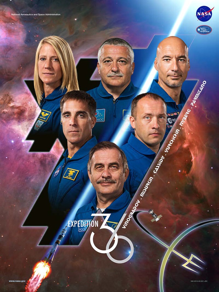 iss crew poster - National Aeronautics and Space Administration ViNOGRADOV. MiSurcin . Cassidy. YURCHiChin. Nyberg. Parmitano Expedition Pool C