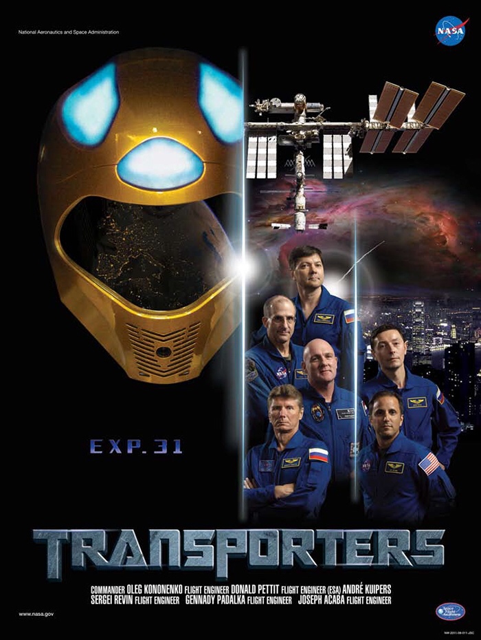 nasa expedition poster - National Aeronautics and Space Administration Nasa Exp.31 Transporters Commander Oleg Kononenko Flight Engineer Donald Pettit Flight Engineer Esa Andre Kuipers Sergei Revin Flight Engineer Gennady Padalka Flight Engineer Joseph Ac