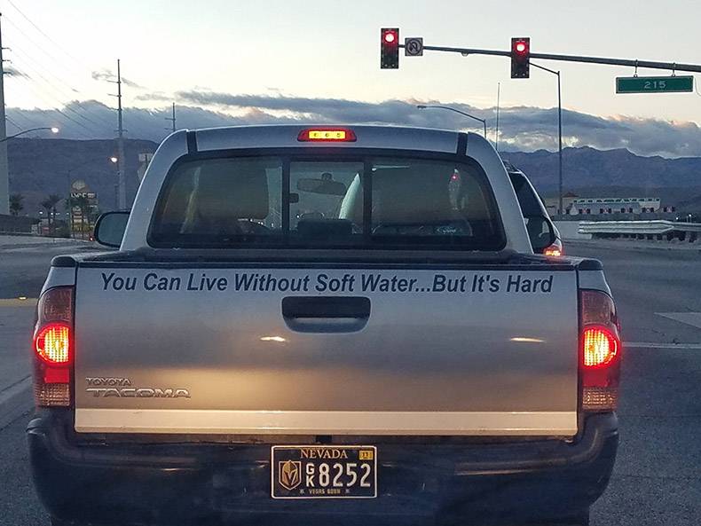 pickup truck - Te You Can Live Without Soft Water...But It's Hard Nevada m 088252 Viers In