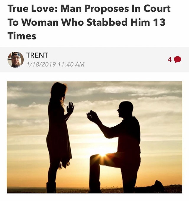 ring proposal - True Love Man Proposes In Court To Woman Who Stabbed Him 13 Times Trent 1182019