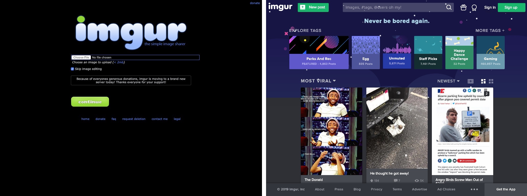 imgur - donate imgur New post Images, , oh my! Sign in Sign up Never be bored again. tur Explore Tags More Tags the simple image r Lacur Choose File No file chosen Choose an image to upload