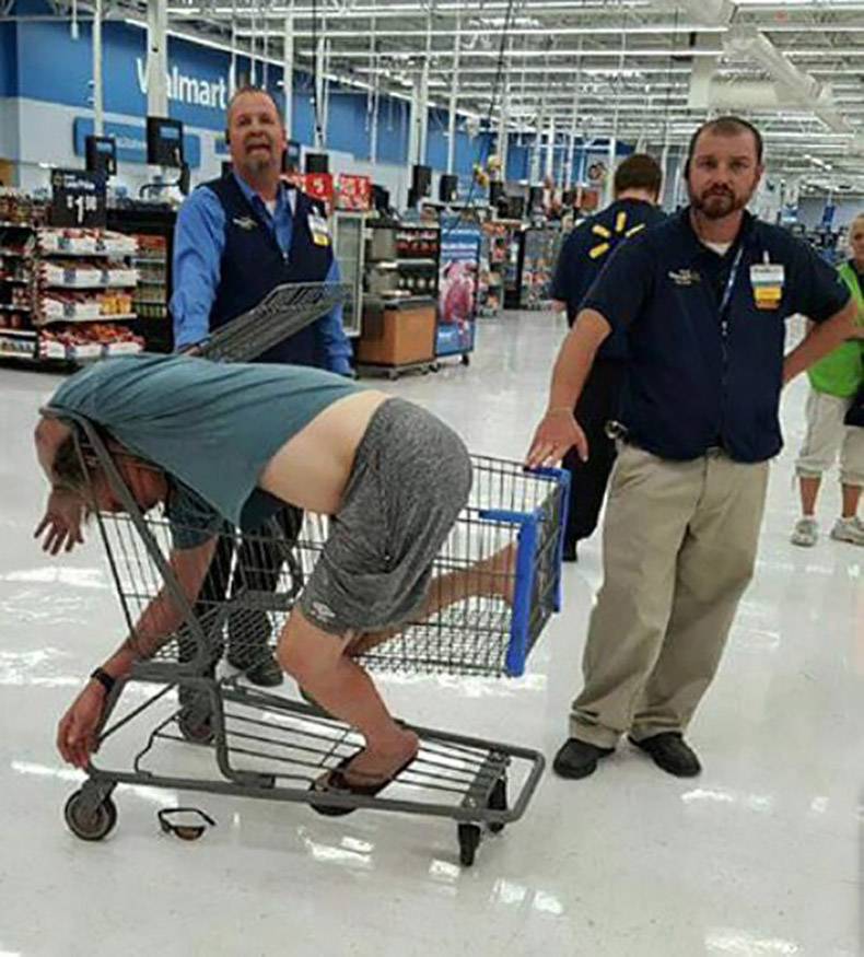 shopping cart funny - man