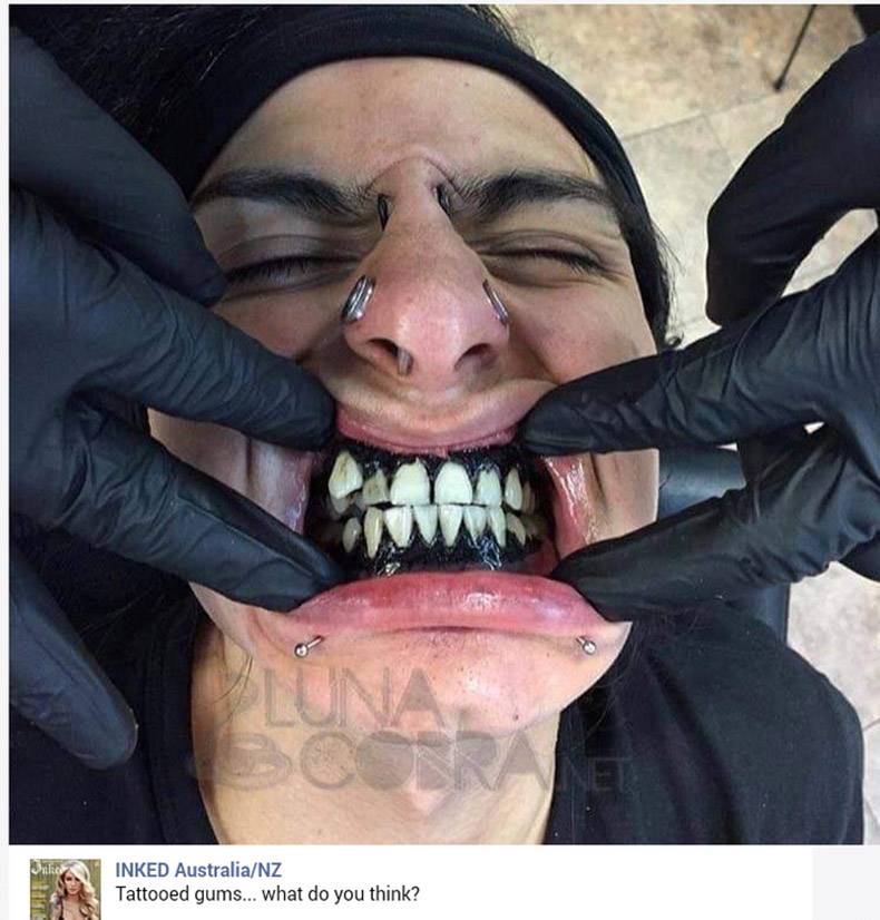 random pic mouth - Inked AustraliaNz Tattooed gums... what do you think?