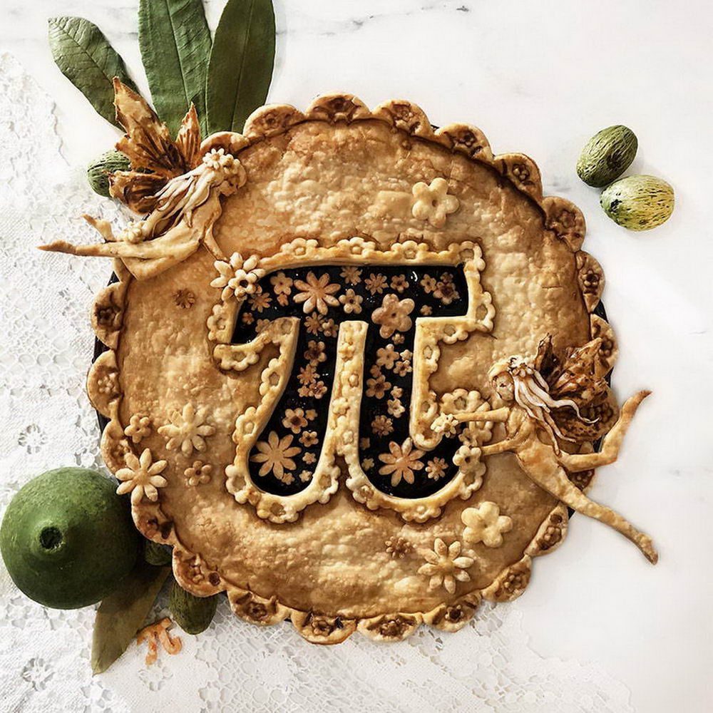 cool pic of a pie decorated with the pie symbol