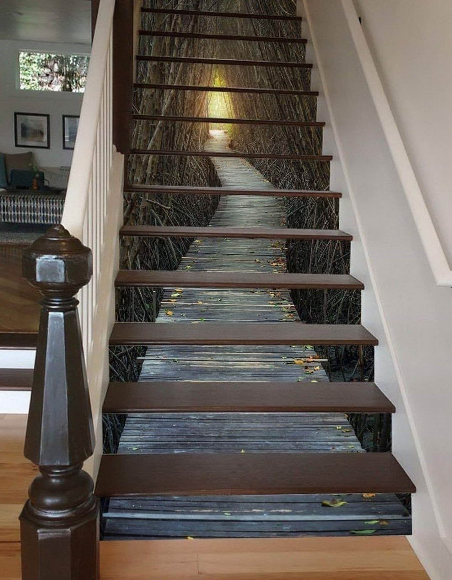 cool pic of a staircase painted like a magical pathway