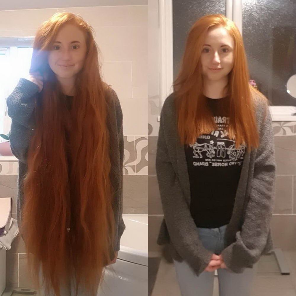 she donated 30 inches of her hair