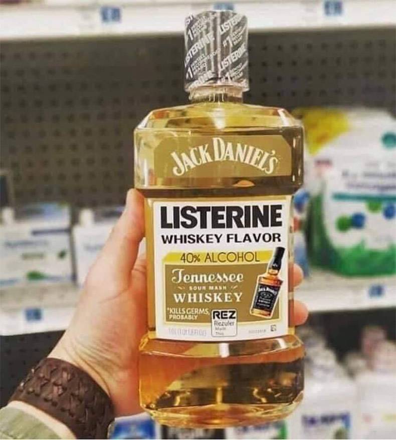 random pics - listerine jack daniels - Rije Jack Daniel Listerine Whiskey Flavor 40% Alcohol Tennessee Soun Mash Whiskey Prolabirms Rez Rezuler Ges