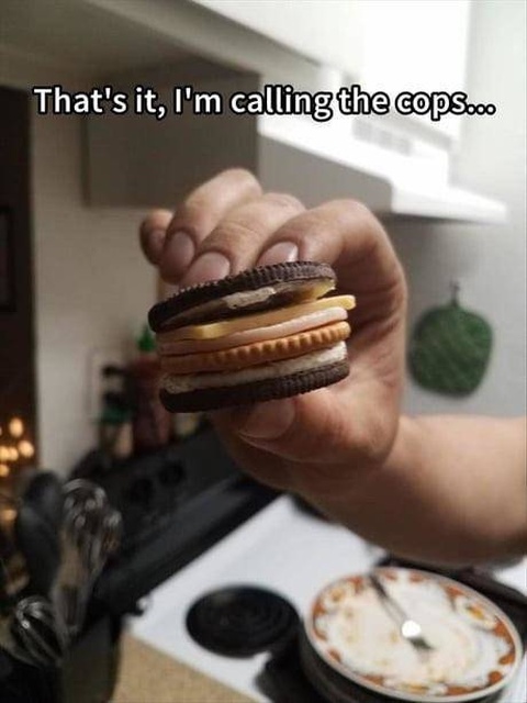 random pics - cookies and crackers - That's it, I'm calling the cops.co